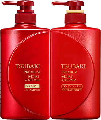 Shiseido TSUBAKI Шампунь та кондиціонер для сухого та неслухняного волосся Premium Moist & Repair Hair Set 490мл/490мл 484543 JapanTrading