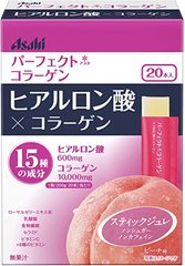 Asahi Колаген-желе з гіалуроновою кислотою зі смаком персика Perfect Asta Collagen (20 стиків) 636440 JapanTrading