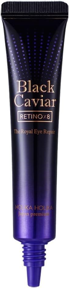 HOLIKA HOLIKA Премиальный крем для кожи вокруг глаз Black Caviar Gold Royal Eye Repair Retino x8 (15 г) - JapanTrading