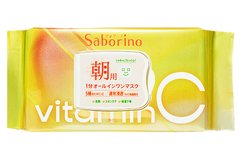 Saborino Маска для обличчя ранкова з 4 видами Вітаміну С (30 шт) 189862 JapanTrading