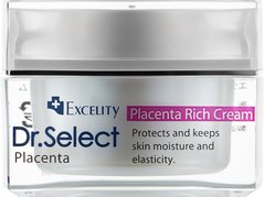 Dr.Select Насичений зволожуючий крем з плацентою Excelity Placenta Rich Cream (30 г) 175077 JapanTrading