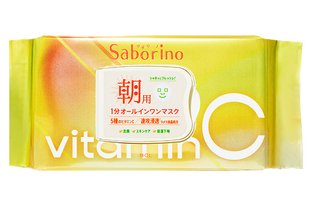 Saborino Маска для обличчя ранкова з 4 видами Вітаміну С (30 шт) 189862 JapanTrading