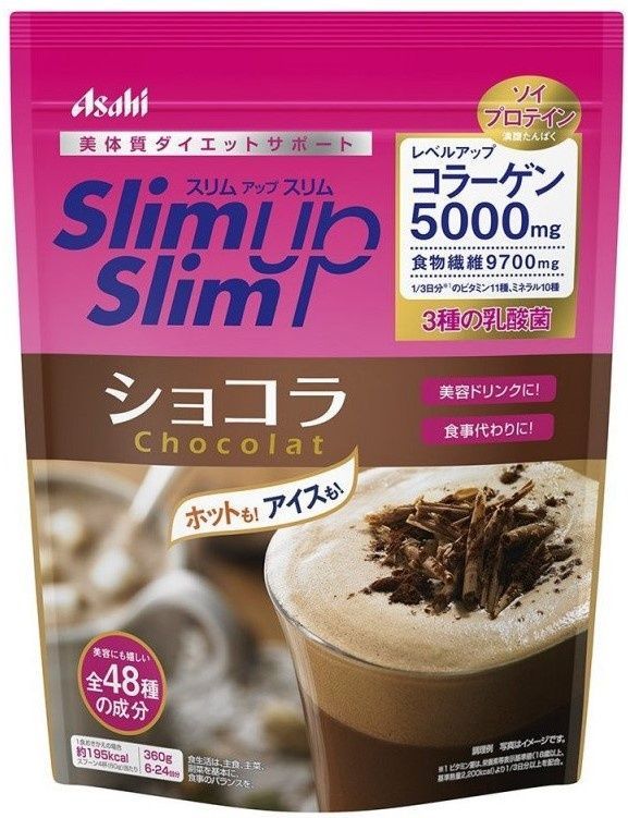 Asahi Slim Up коллагеновый коктейль Шоколад