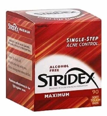 Stridex Падси анти акне Maximum червоні 2% (90 шт) 097091 JapanTrading