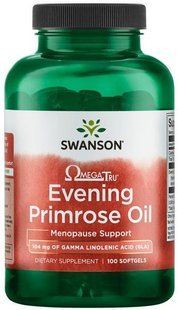 Swanson Масло примулы с линоленовой кислотой 1300 мг Evening Primrose Oil 100 шт на 100 дней - JapanTrading