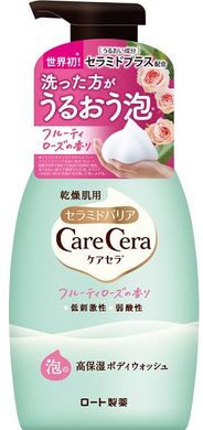 Rohto Увлажняющий гель для душа с ароматом розы Care Cera Body Wash (450 мл) 167203 JapanTrading