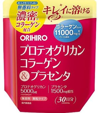 Orihiro Щільний колаген з плацентою та протеогліканом Dense Collagen Placenta 180 г на 30 днів 259109 JapanTrading