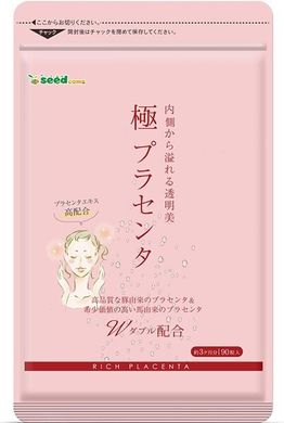 Seedcoms Екстракт свинячої та кінської плаценти Rich Placenta 90 шт на 90 днів 112122 JapanTrading