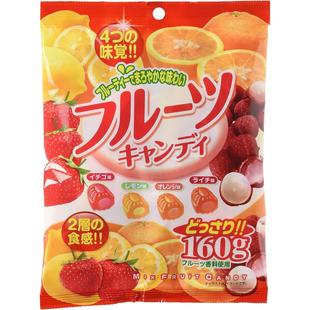 NS International Конфеты со вкусом фруктов: апельсин, клубника, лимон, личи Fruit Candy (160 г) - JapanTrading