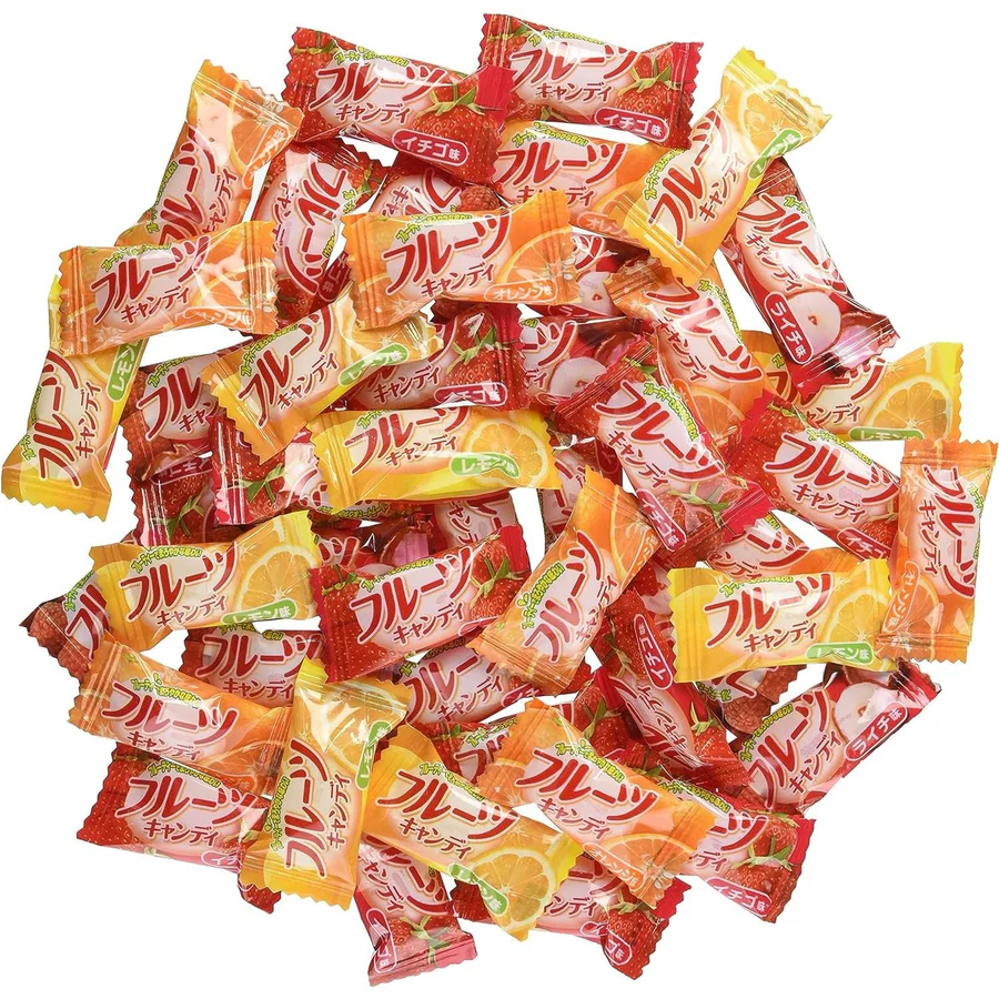 NS International Конфеты со вкусом фруктов: апельсин, клубника, лимон, личи Fruit Candy (160 г) - JapanTrading