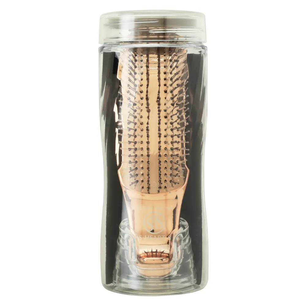 S-HEART-S Расческа для волос короткая (золотая) 376 Scalp Brush Short Gold - JapanTrading