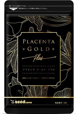 Seedcoms Экстракт плаценты и NMN для поддержания молодости и здоровья, + 5 компонентов для красоты и молодости Placenta Gold 90 шт на 90 дней 112580 JapanTrading