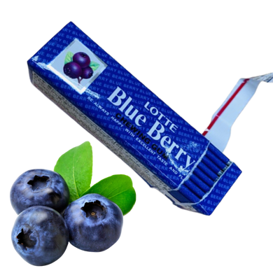 LOOTE Жевательная резинка со вкусом черники Blue Berry (9 шт) 204944 JapanTrading