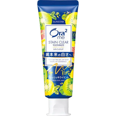 SUNSTAR Ora2 me Зубная паста для белья зубов и против налета, мята и киви Stain Clear Fresh Kiwi Mint, 130 гр 963863 JapanTrading