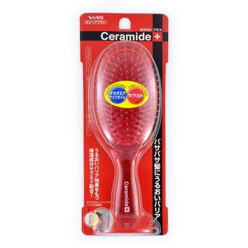 Vess Японський Гребінець масажний з керамідами Ceramide+ Brush - JapanTrading