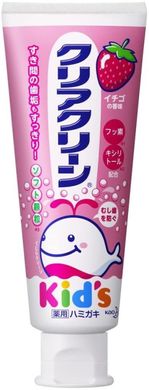 KAO Детская зубная паста для деликатной чистки зубов "Клубника" Clear Clean Strawberry Kids (70 г) 281623 JapanTrading