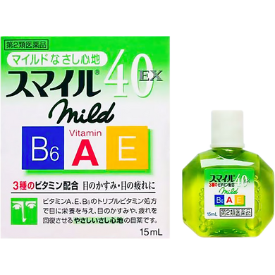 Lion Японские капли для глаз с витаминами (зеленые) Mild 40EX ИС2 (15 мл) 671947 JapanTrading