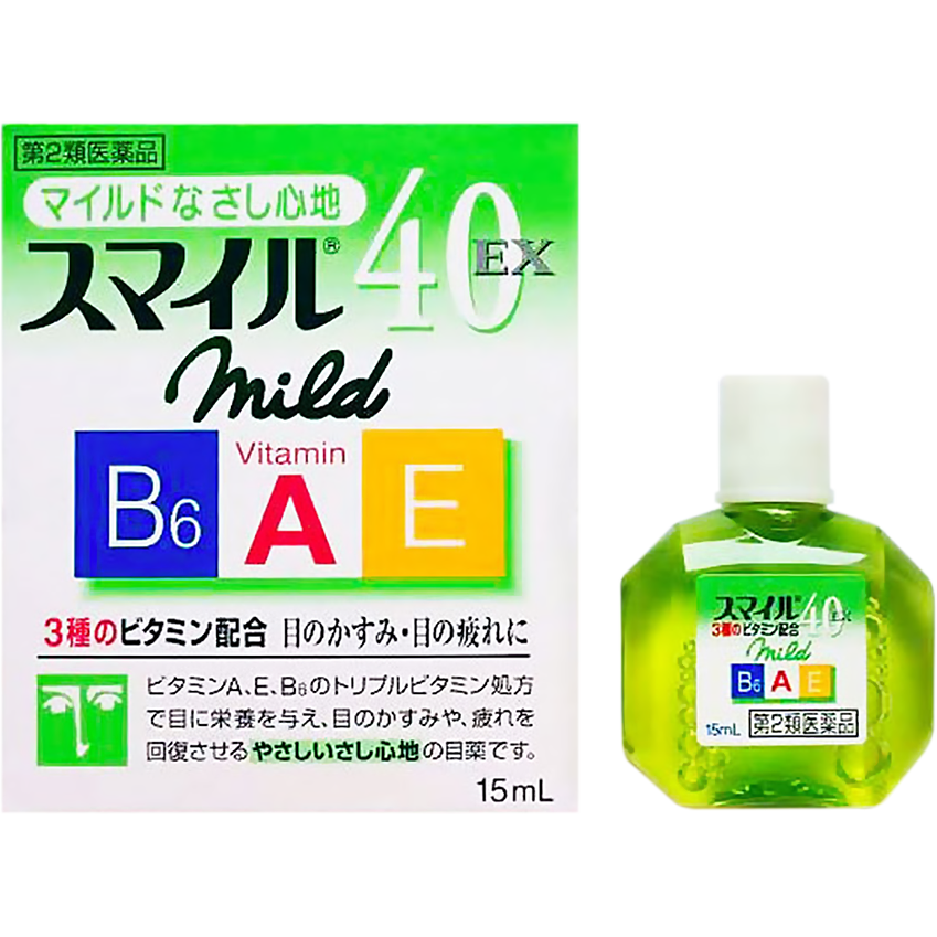Lion Японські краплі для очей з вітамінами (зелені) Mild 40EX ІС2 (15 мл) - JapanTrading