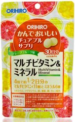 Orihiro жевательные мультивитамины грейпфрут