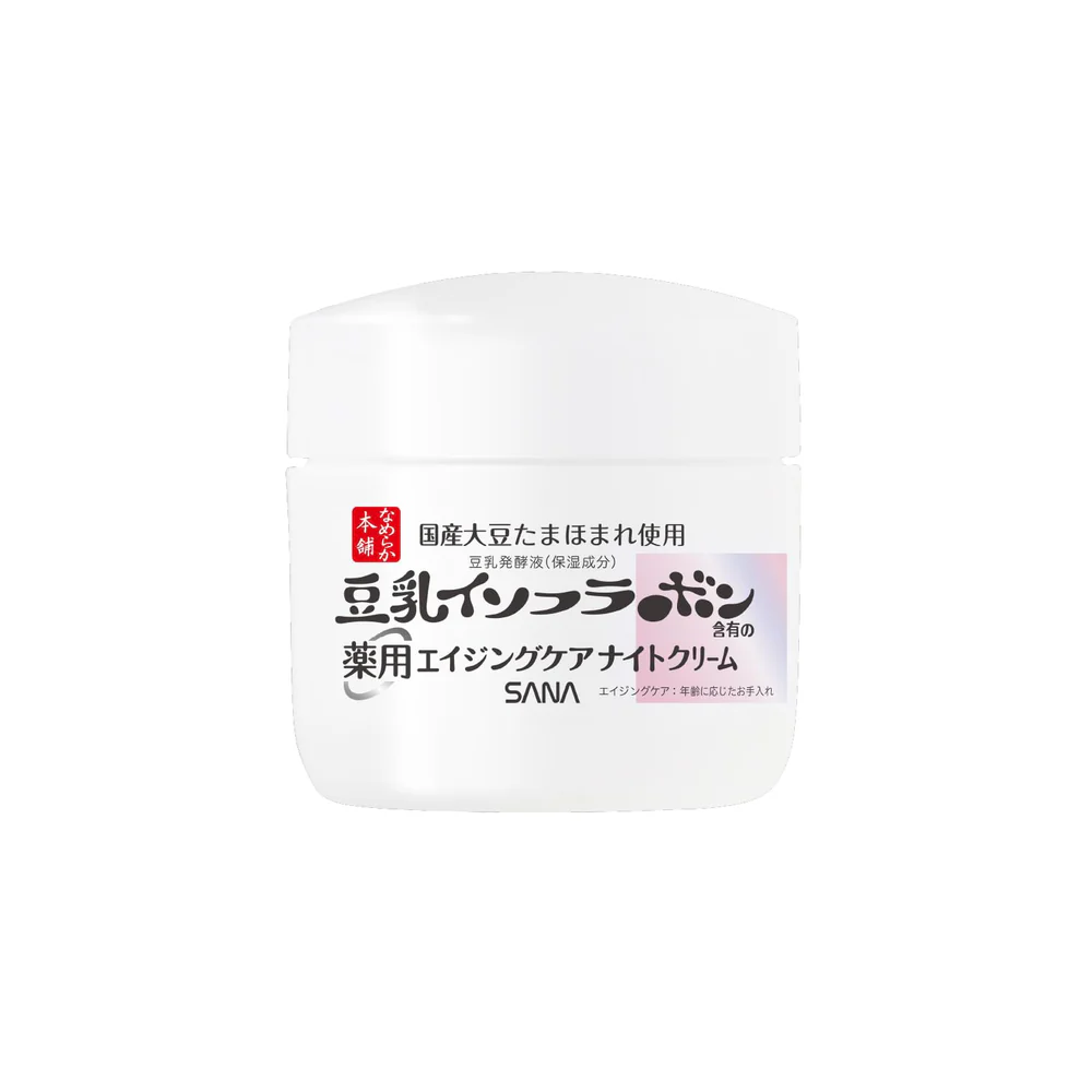 SANA Ночной крем-гель от морщин и пигментации с ниацинамидом Honpo Med Wrinkle Night Cream White 50 г - JapanTrading