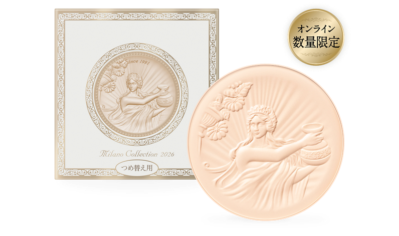 Kanebo Компактная пудра-вуаль для лица с натуральным шелком Milano Collection Face Up Powder 2026 (24 г) - JapanTrading