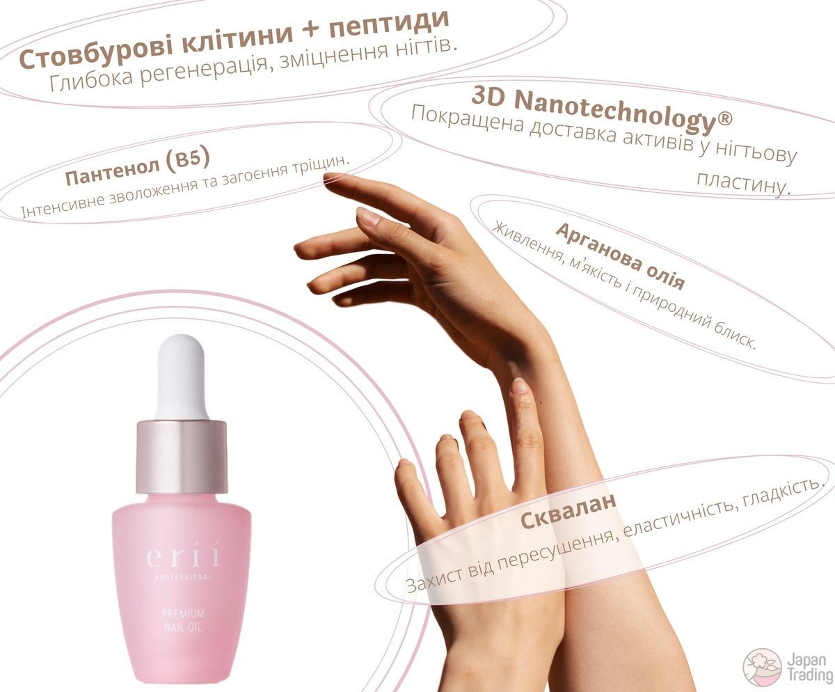 Direia Erii Живильна олійка для кутикули та нігтів, професійний догляд від Grazia  Professional Premium Nail Oil 10 мл - JapanTrading