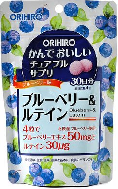 ORIHIRO витамины для глаз Черника + Лютеин