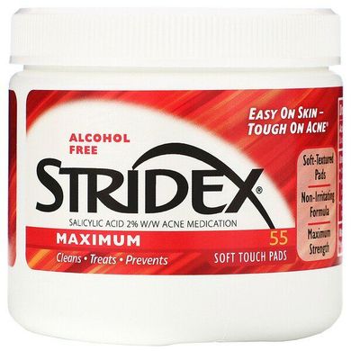 Stridex Падси анти акне Maximum червоні 2% (55 шт) 097015 JapanTrading