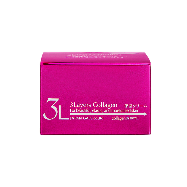 Japan Gals Увлажняющий крем Трехкратная эффективность для вашей кожи 3 Layers Collagen (60 мл) - JapanTrading