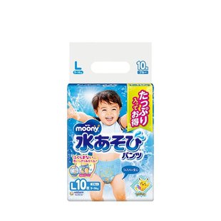 Moony Подгузники для купания на мальчика Water Play Boy L 9-14 кг (3 шт) 124176 JapanTrading