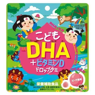 Unimat Riken Дитячий комплекс Вітамін D + Омега 3 зі смаком персика Kids Vitamins 60 шт на 30 днів 441207 JapanTrading