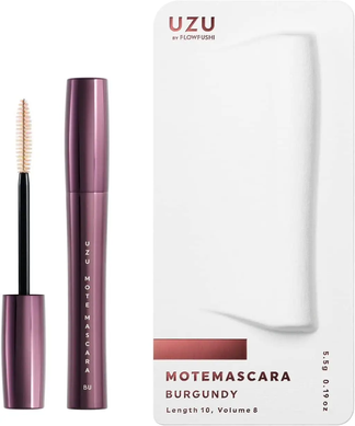 UZU BY FLOWFUSHI Водостойкая Тушь для удлинения ресниц Mote Mascara Burgundy (бордовый, 5,5 г) 364934 JapanTrading