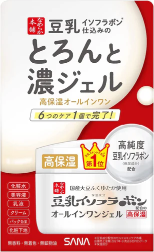 SANA Концентрований зволожуючий крем-гель з ізофлавонами сої 6 в 1 SOY MILK GEL CREAM 100 г - JapanTrading