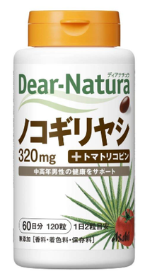 Asahi Dear Natura Экстракт пальметто + томатный ликопин от простатита и аденом Saw Palmetto 120шт на 60 дней  636945 JapanTrading