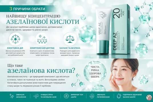 Купить Deep AZ Pure Крем с азелаиновой кислотой для проблемной и