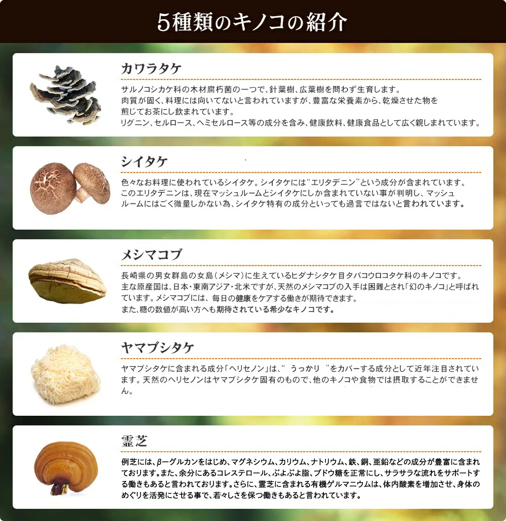 Seedcoms Сила грибов Агарик и еще 5 грибов для иммунитета Agaricus DX 90 шт на 90 дней - JapanTrading