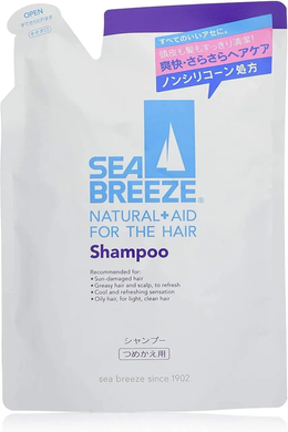 Shiseido Натуральный шампунь с аминокислотами для быстро жирнеющих волос Sea Breeze Natural+Aid 400 мл 895205 JapanTrading