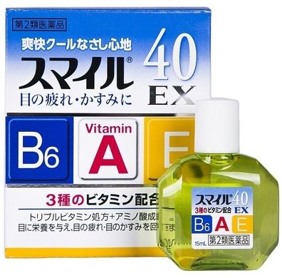 Lion Японські краплі для очей з вітамінами (блакитні) Smile 40EX ІС5 (15 мл) 393573 JapanTrading