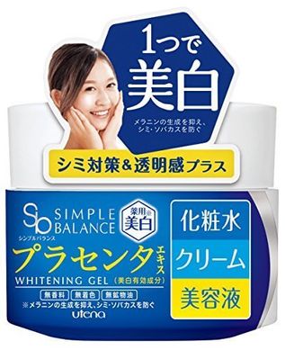 Utena Отбеливающий гель для лица с экстрактом плаценты Simple Balance Whitening Gel (100 г) 335226 JapanTrading