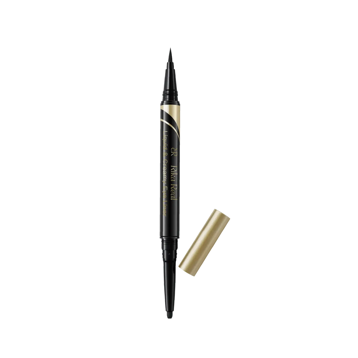 RECORESERUM Rika Real Подводка для глаз 2 в 1 &ndash; жидкая и кремовая Liquid&Creamy Eye Liner (Carbon Black) - JapanTrading