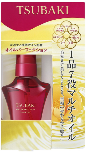 Tsubaki Відновлююча олійка для волосся із камелії Shiseido Oil Perfection 50 мл - JapanTrading