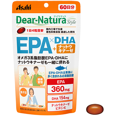 Asahi Омега-3 жирні кислоти EPA і DHA + натокіназа Dear Natura (240 шт на 60 днів) 638666 JapanTrading