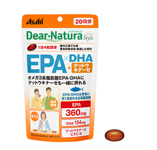 Asahi Омега-3 жирні кислоти EPA і DHA + натокіназа Dear Natura (80 шт на 20 днів) 637546 JapanTrading