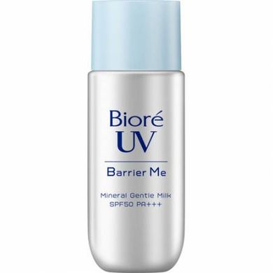 Biore UV Солнцезащитное молочко для чувствительной кожи лица с SPF50 PA +++ Barrier Me Mineral Gentle Milk (50 мл)