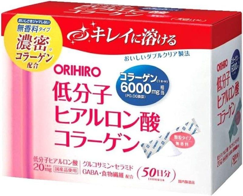 ORIHIRO Коллаген с клетчаткой и гиалуроновой кислотой 6000 мг. (1 стик) - JapanTrading