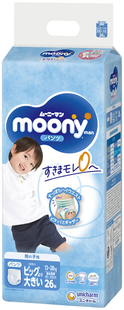 Moony Подгузники-трусики для мальчиков Unicharm - JapanTrading