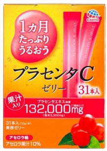 Earth Японська питна плацента у формі желе зі смаком ацероли Placenta C Jelly Acerola 310 г на 31 день 664518 JapanTrading