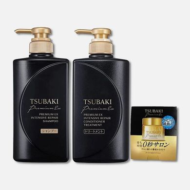 Shiseido Tsubaki Восстанавливающий набор для волос: шампунь, кондиционер, маска Premium EX Intensive Repair (490 мл*2, 40 г) 478207 JapanTrading