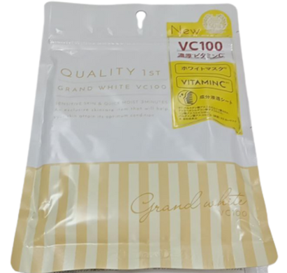 Quality Отбеливающая тканевая маска для лица с витамином С First Grand White VC100 (7 шт) 461245 JapanTrading