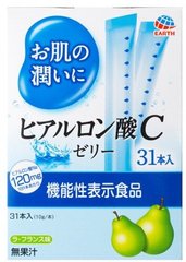 Earth Японська питна гіалуронова кислота у формі желе зі смаком груші Hyaluronic Acid C Jelly 310 г на 31 день